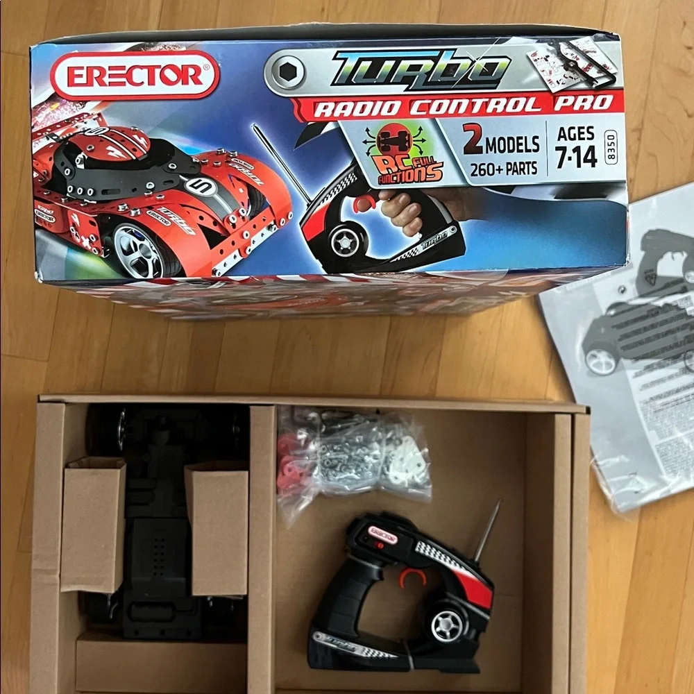 🆕2005 VTG Erector Meccano Turbo RC Pro #8350 2-in-1 Radio Control Kit Open Box